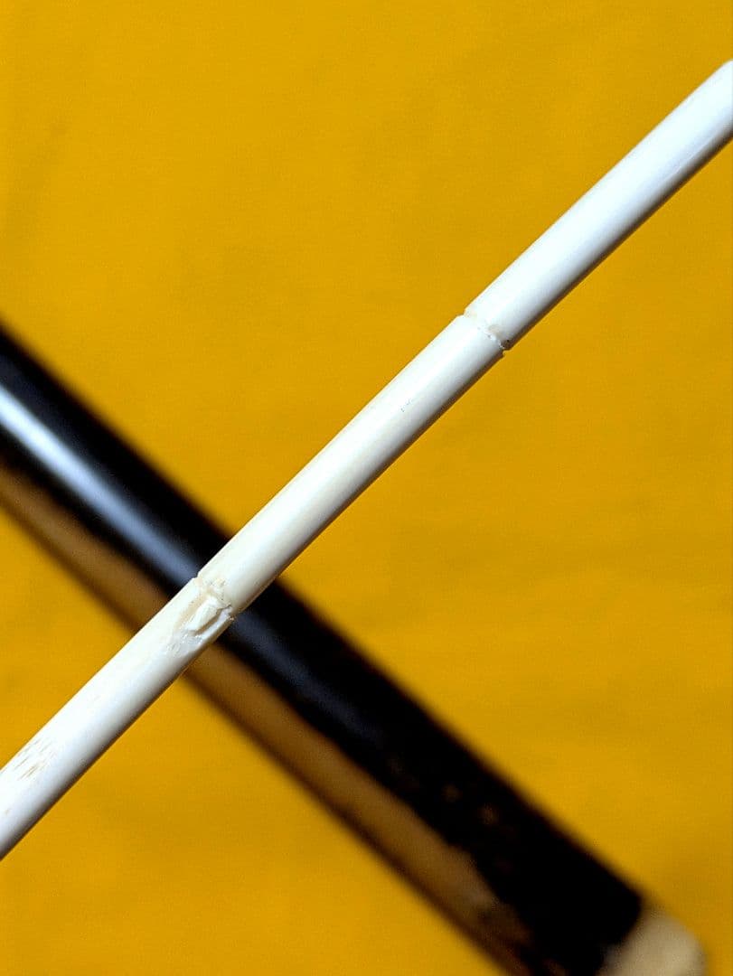 【閉店売り尽し】手彫茶杓　笹之葉型短寸（箱入仕覆寸）