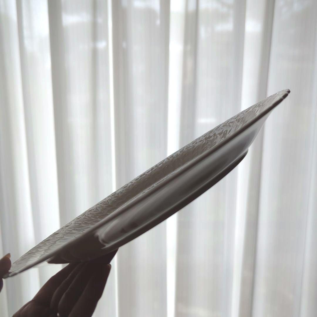 ナルミ　シルキーホワイト　エイプリルローズ　ディナープレート皿　27cm 5枚