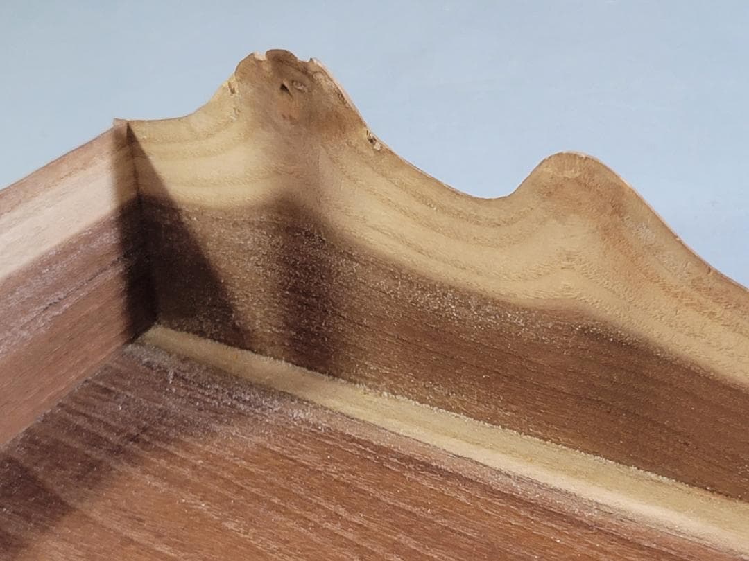 茶道具 京漆 普賢造 手付 桑 遠山 煙草盆 共箱 美品 DT394