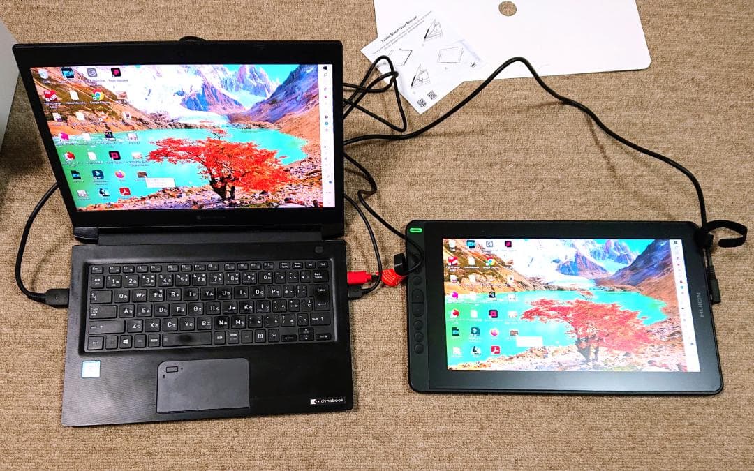 【ほぼ未使用】液タブ HUION Kamvas 13 / 13.3型 スタンド付