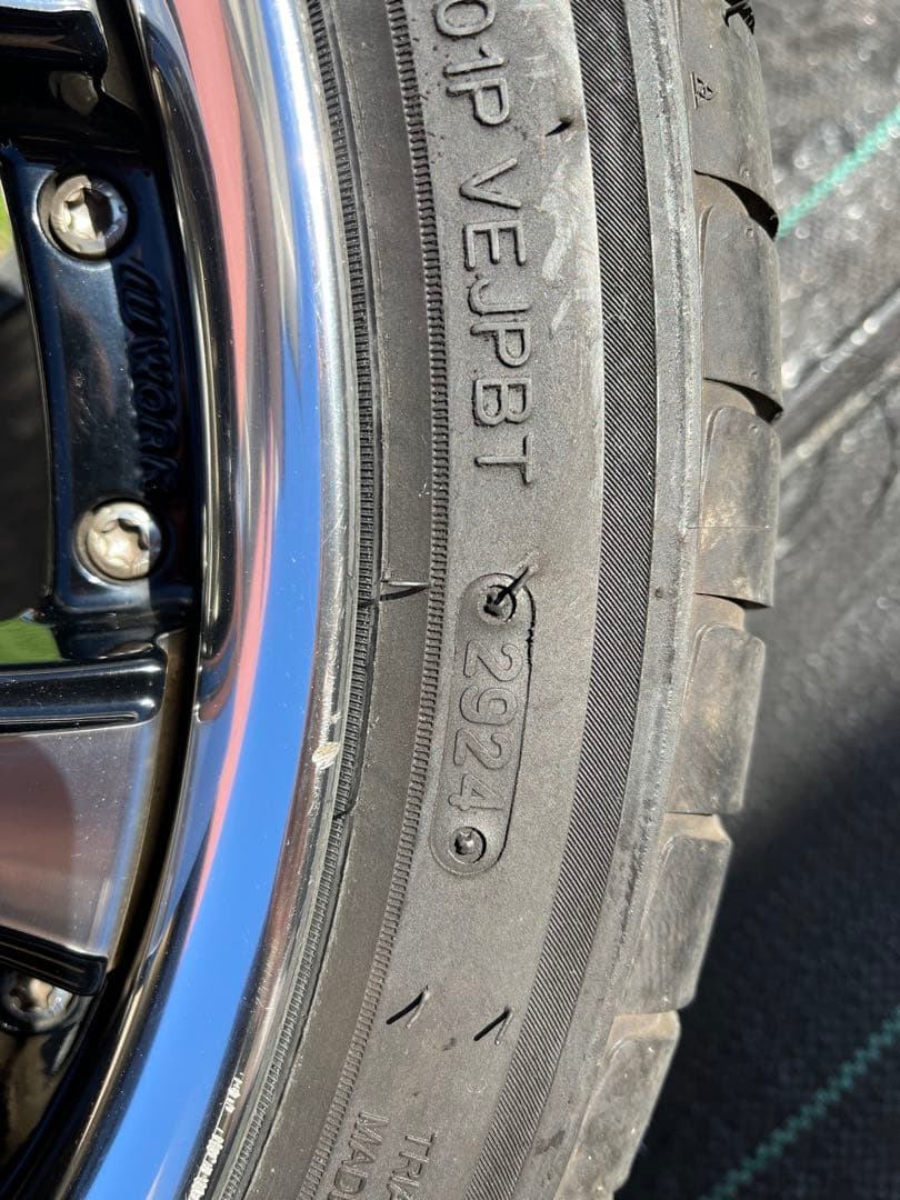 work 19インチ　タイヤホイールセット　7.5j 8j 5穴　114.3