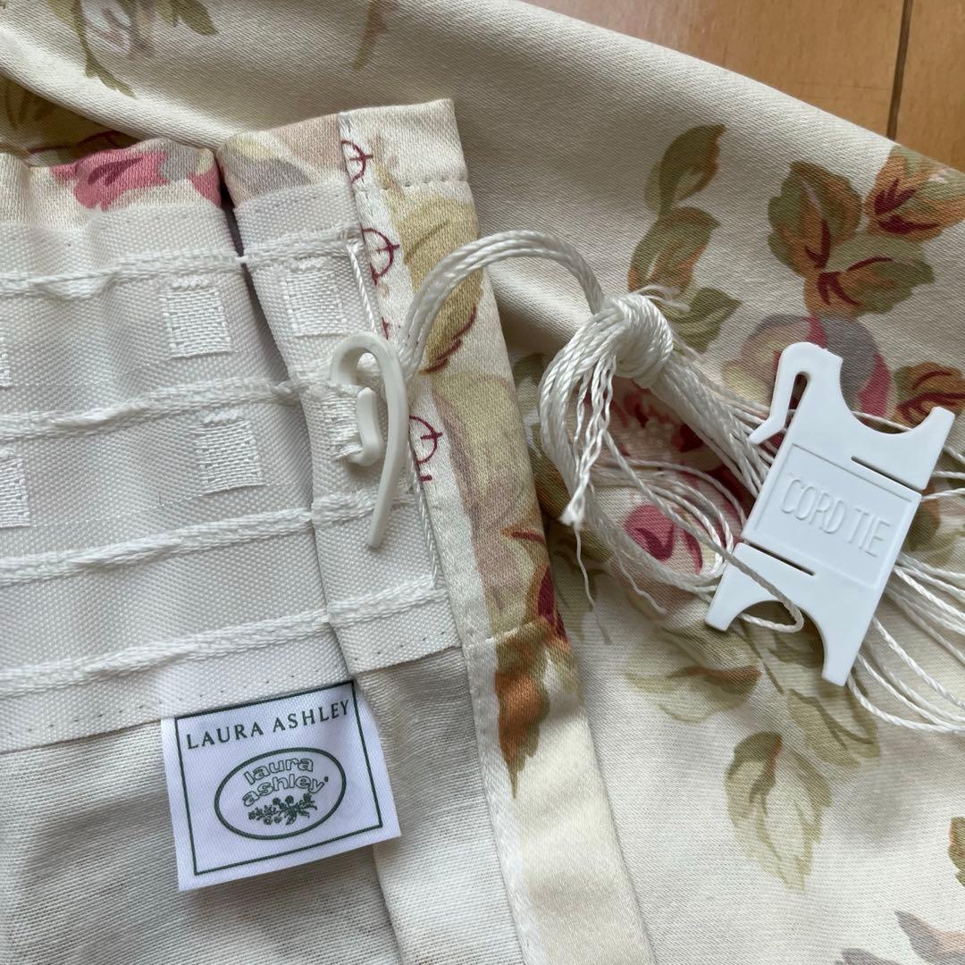 ローラアシュレイ　アンジェリカ　 オーダーカーテン　厚地&レース　2枚組セット