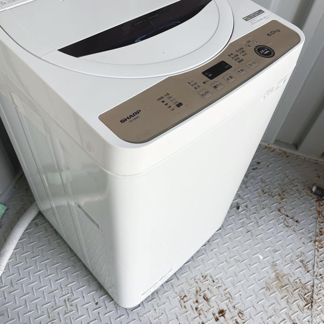 176取付無料！2023年製SHARP風乾燥付きおしゃれブラウン6kg洗濯機！