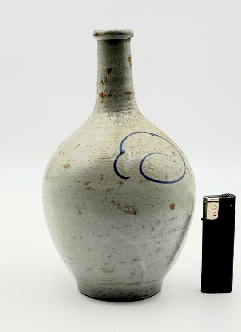 時代物　染め付け　徳利　花入れ　江戸時代　骨董品、美術品