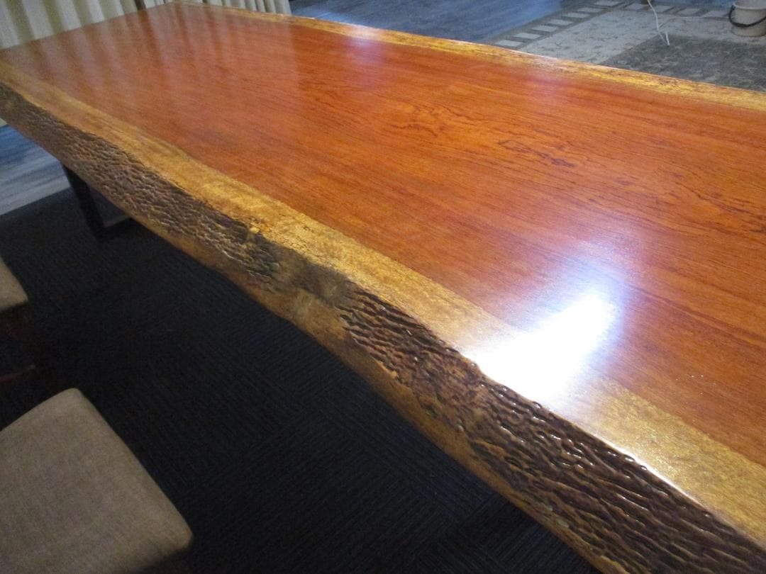 # 1276■　ブビンガ　テーブル　カウンター　ダイニング　座卓　一枚板　天板