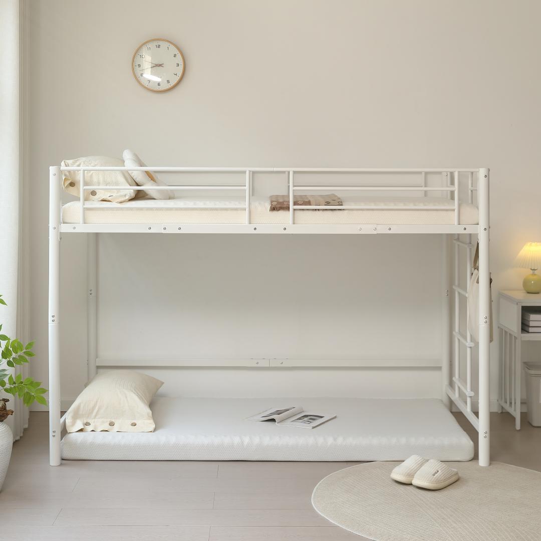 超人気！【高さ140cm】ロフトベッド 耐荷重150kg 一人暮らしWhite