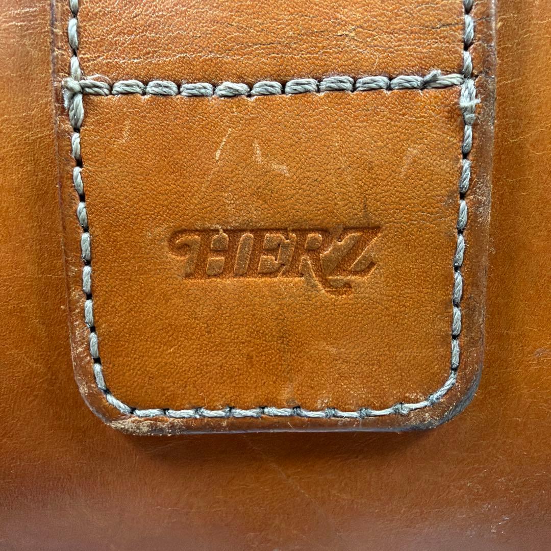 HERZ ヘルツ　ダレスバッグ　ビジネスバッグ　レザー　キャメル　メンズ