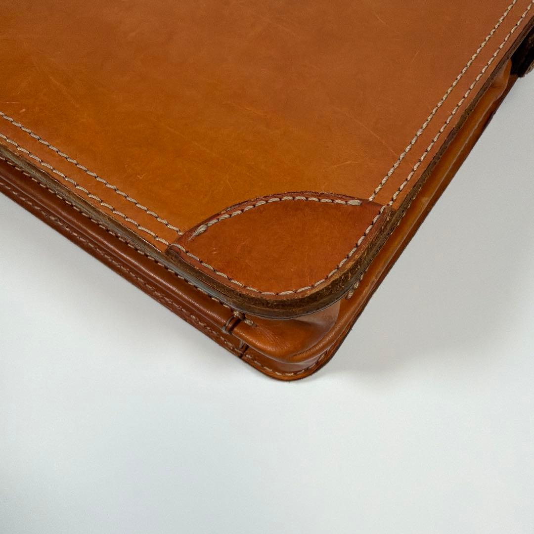 HERZ ヘルツ　ダレスバッグ　ビジネスバッグ　レザー　キャメル　メンズ