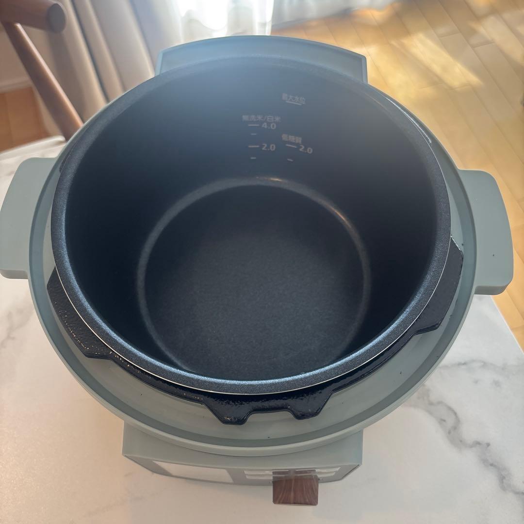 IRIS OHYAMA 電気圧力鍋 グリーン