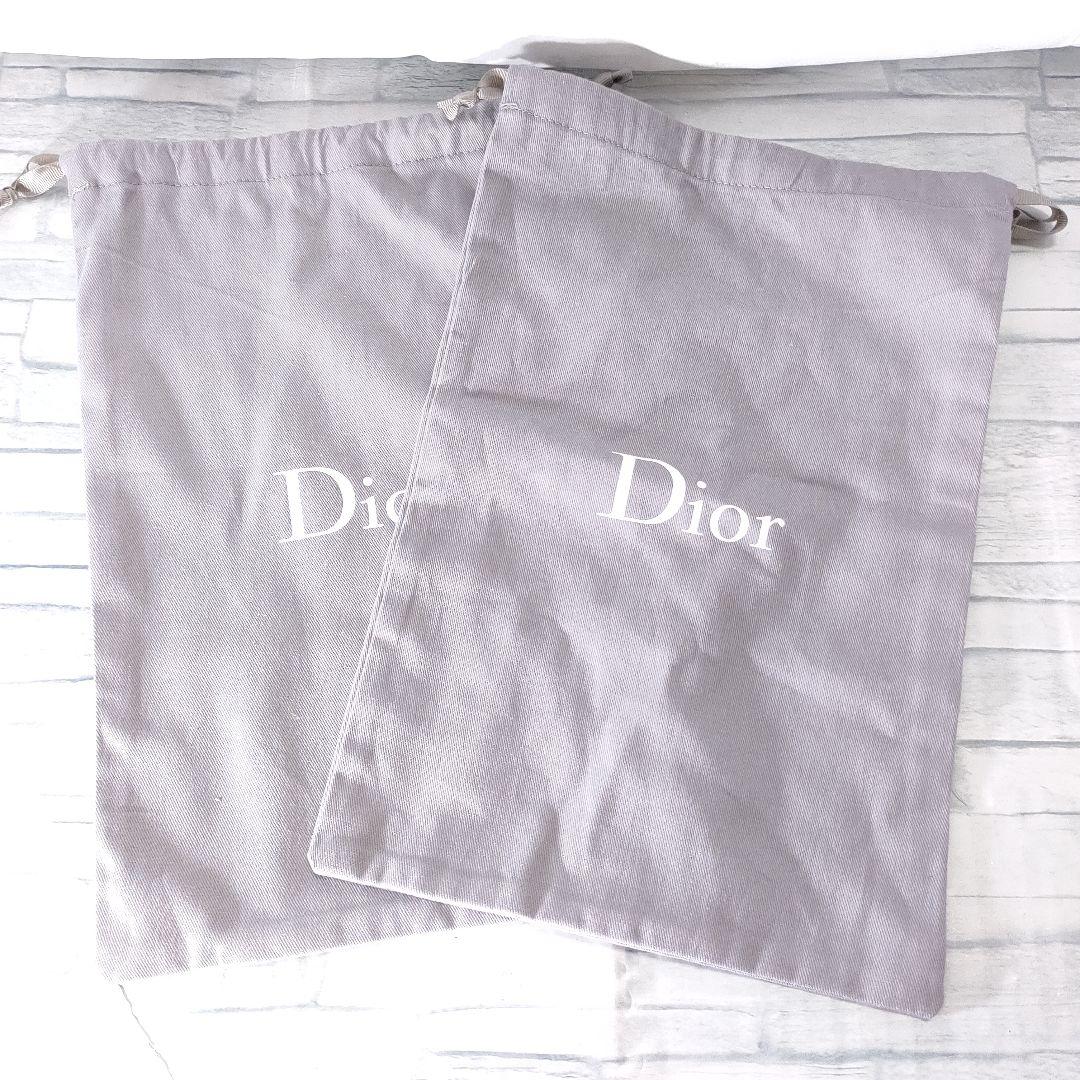 箱保存袋付き美品✨Dior　スリングバックフラットパンプス　レザー　黒×ゴールド
