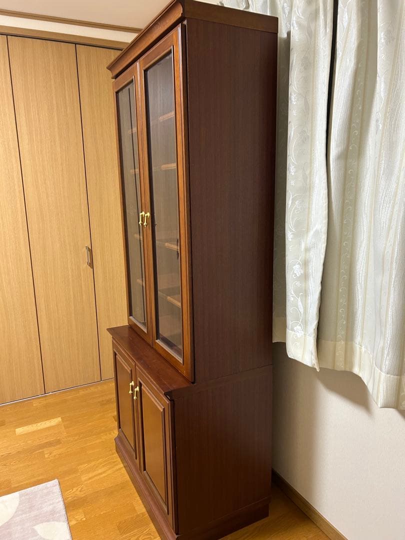 MARUNI マルニ木工 地中海シリーズ ハイボード書棚　木製キャビネット