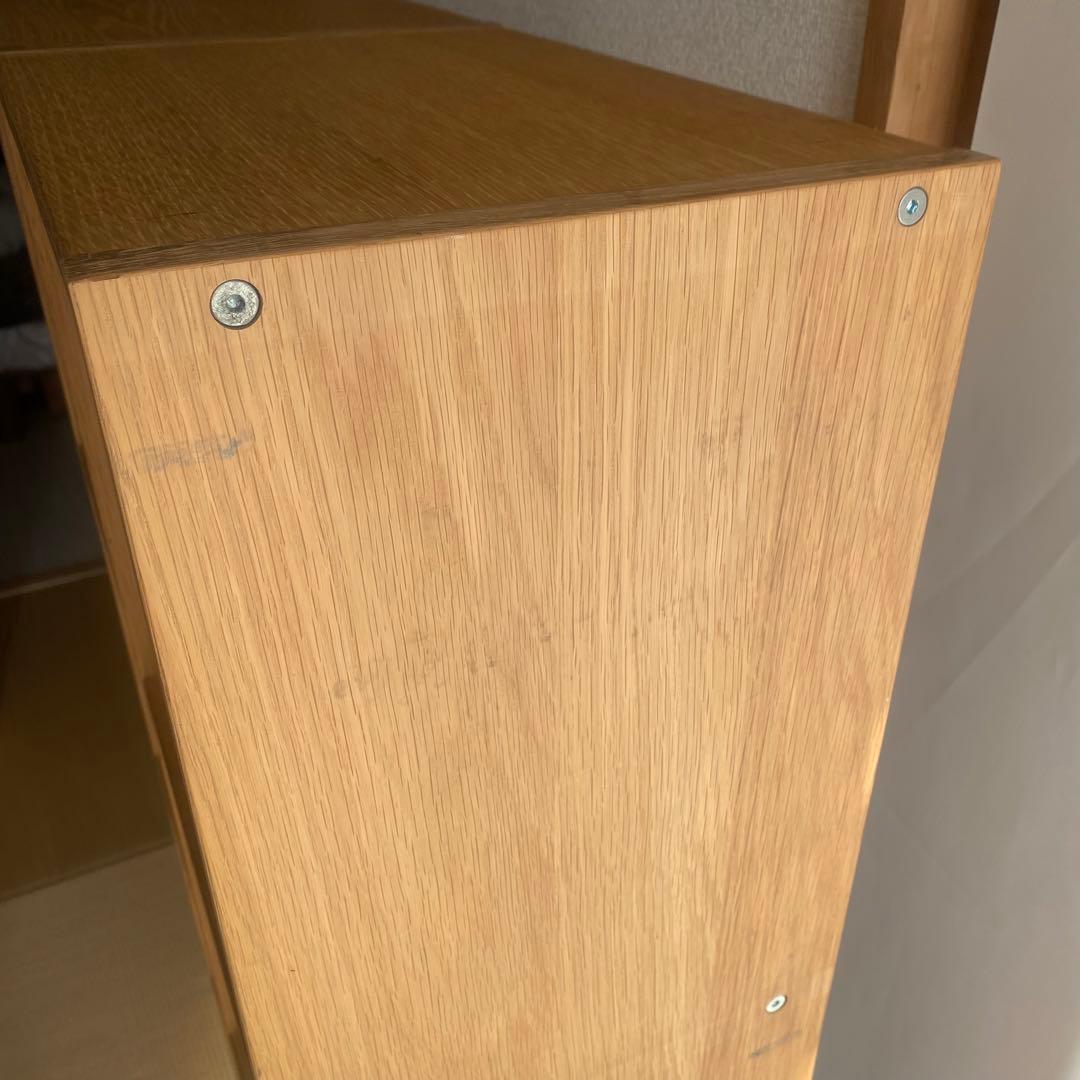 値下げ不可　無印良品　スタッキングシェルフ　３段×２列　オーク材