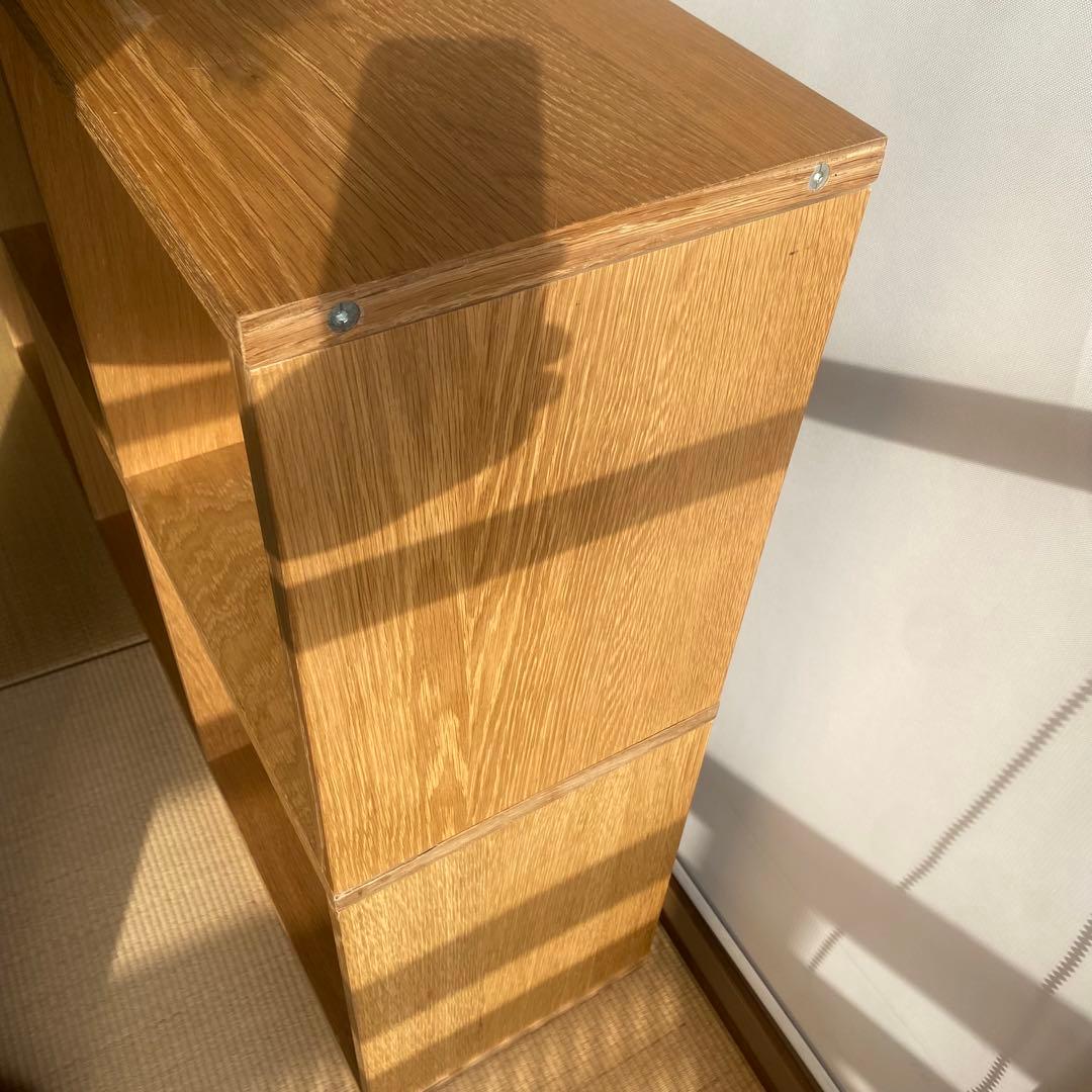 値下げ不可　無印良品　スタッキングシェルフ　３段×２列　オーク材