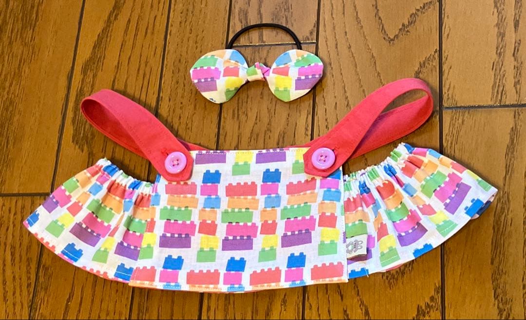 ラボ服⭐︎らぼ服 おもちゃのブロック柄ワンピ＆楽ちんゆったりワンピ4着
