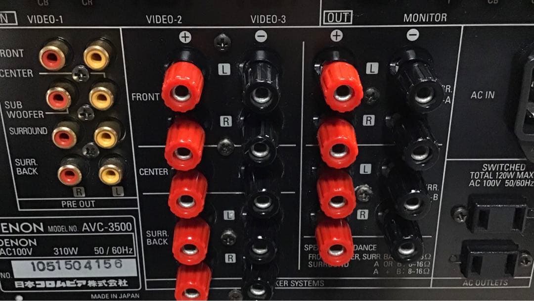 綺麗 動作確認済みDENON デノンAVC-3500 AVサラウンドアンプ