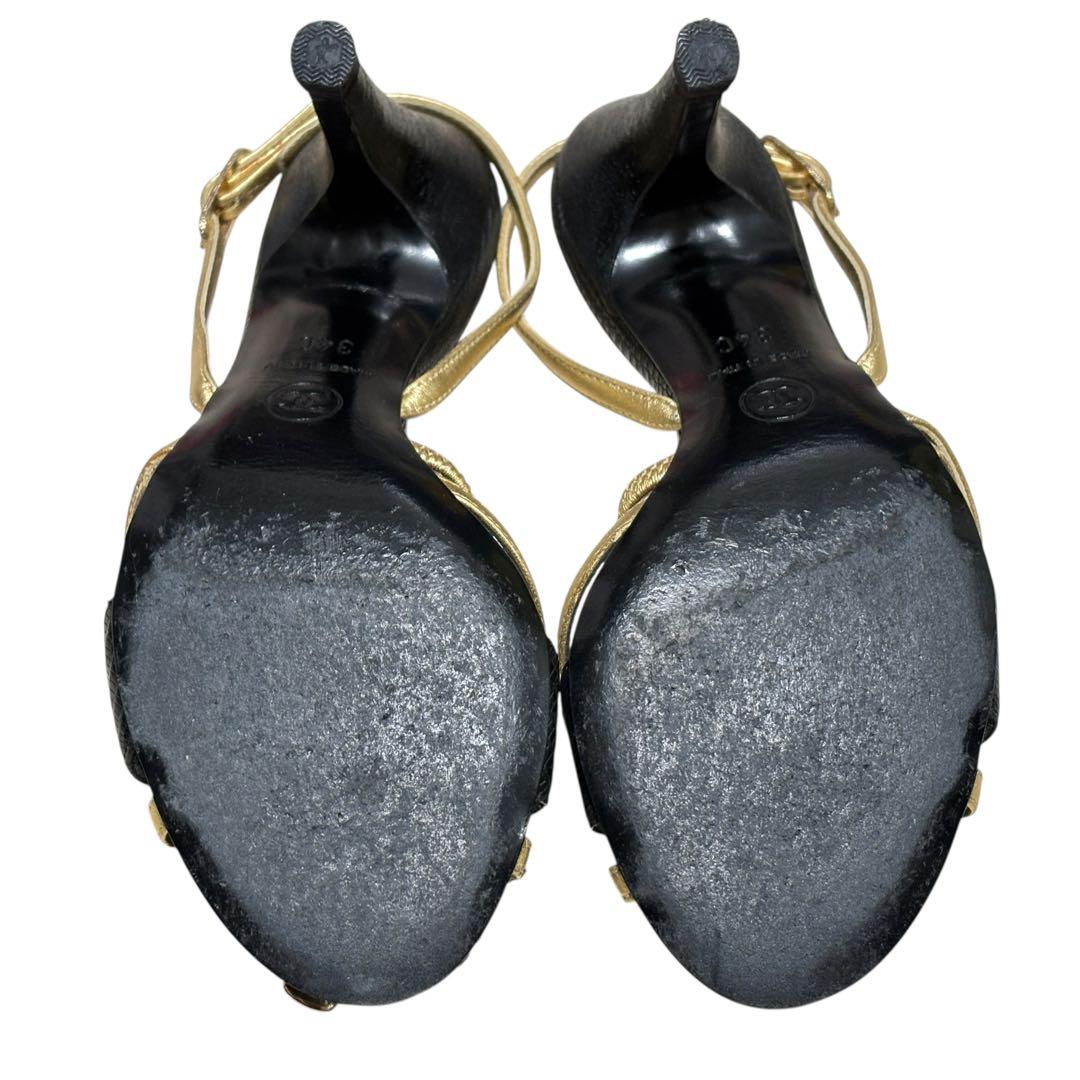 CHANEL シャネル グリポア ヒールサンダル 34