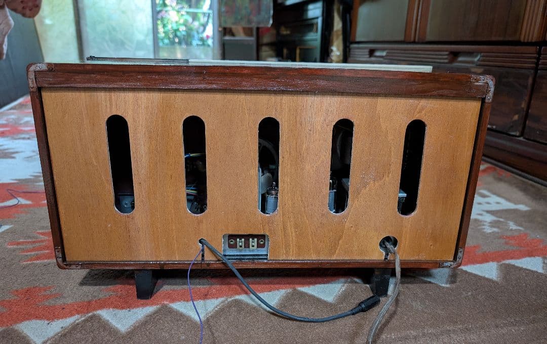 マツダうぐいすGS 昭和レトロ 真空管ラジオ　マジックアイ付