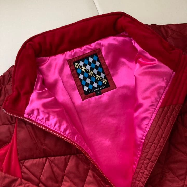 美品★ラッセルノ ゴルフウェア レディース キルティング アウター レッド 2