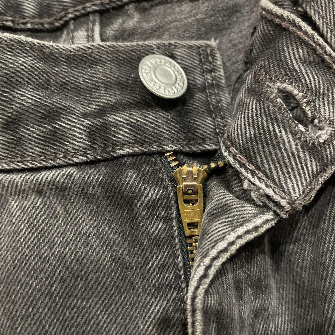 90s Levi's 550 後染めブラック W38 L30 デニムパンツ