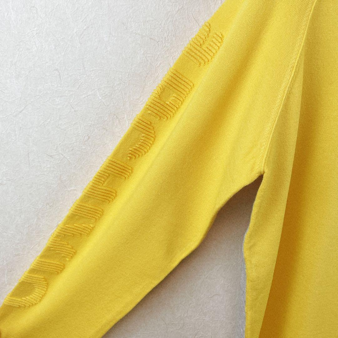 24FW【新品未使用 アルチビオ】少々難有り前後配色立体ロゴクルーセーター38号