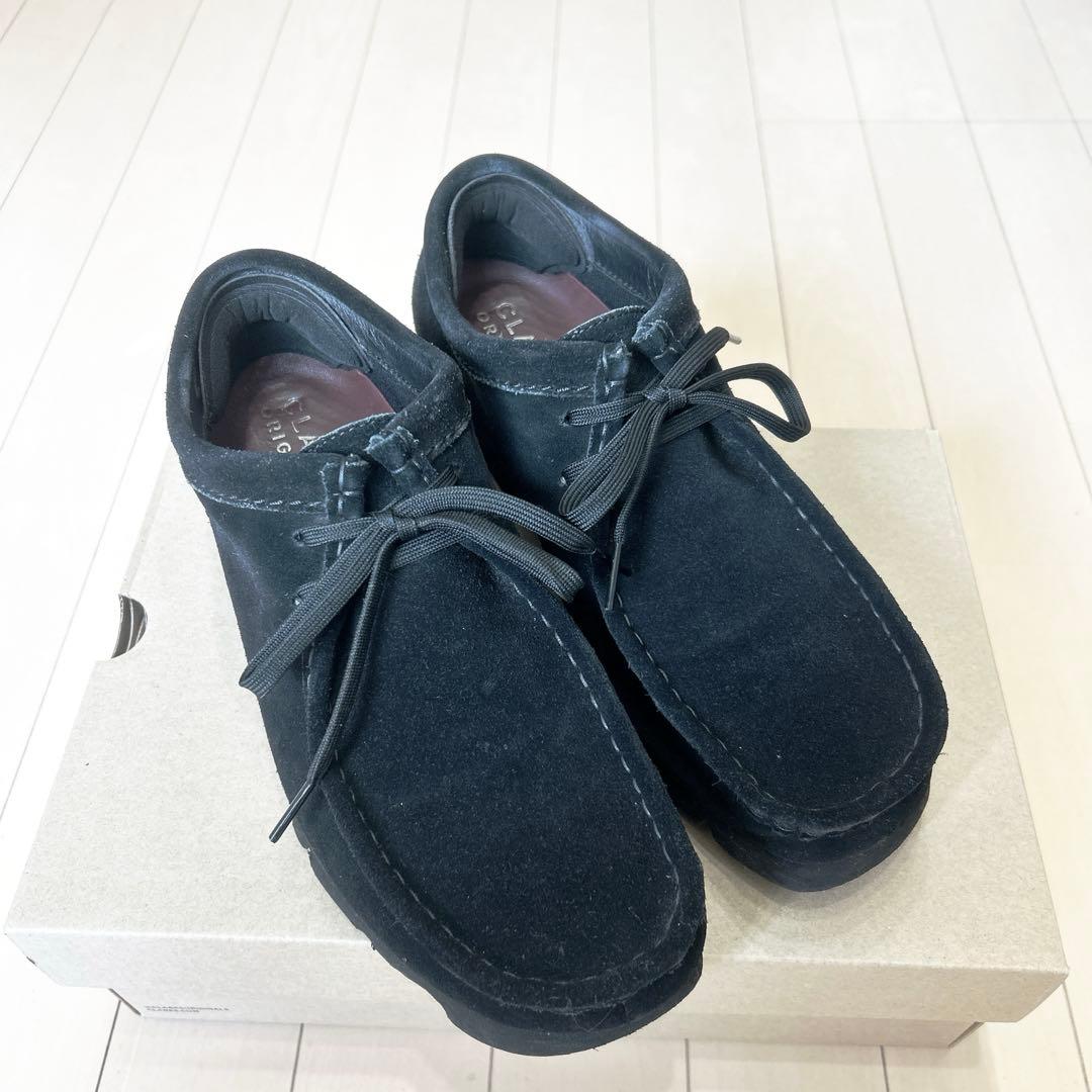 クラークスワラビー　ゴアテックス　黒　UK7