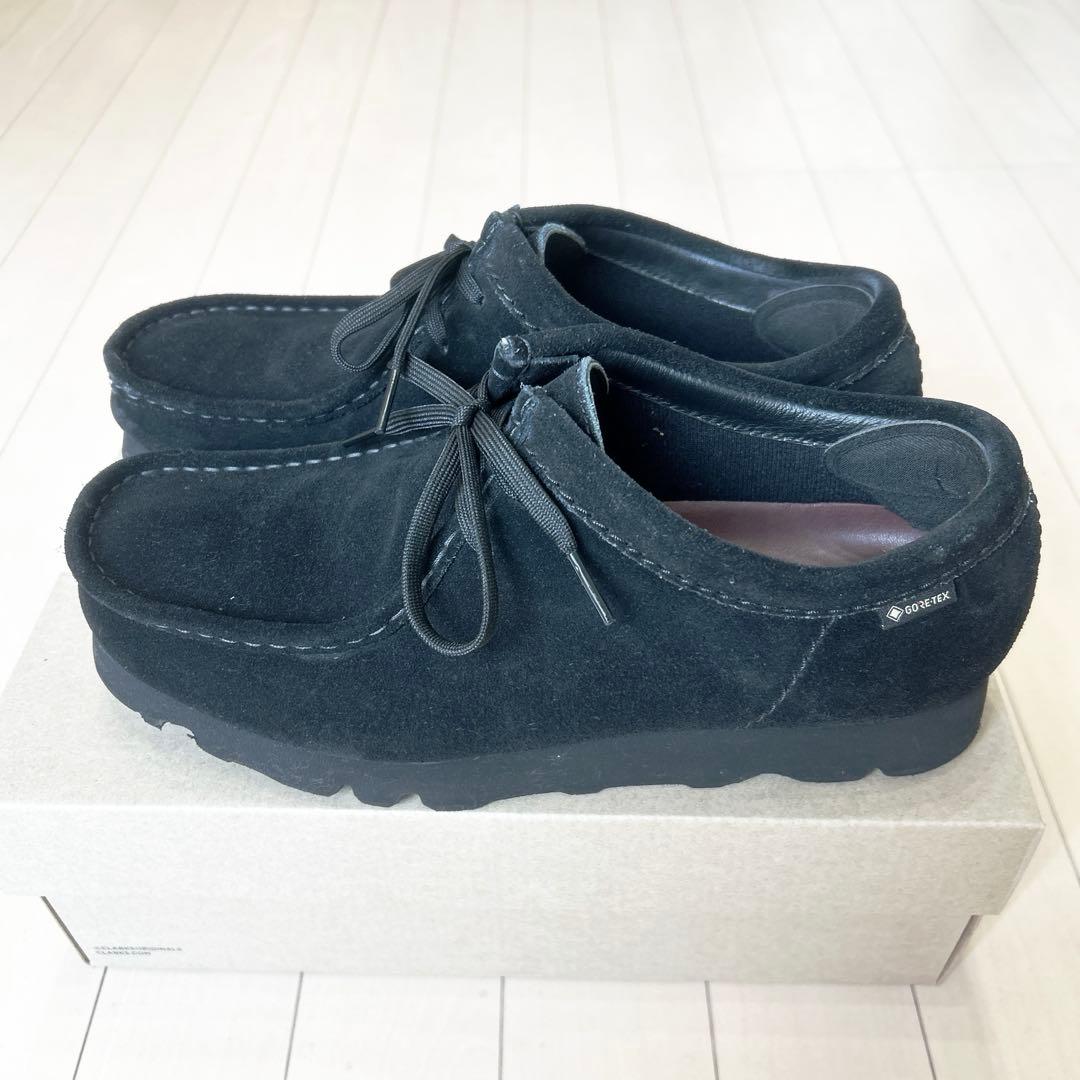 クラークスワラビー　ゴアテックス　黒　UK7