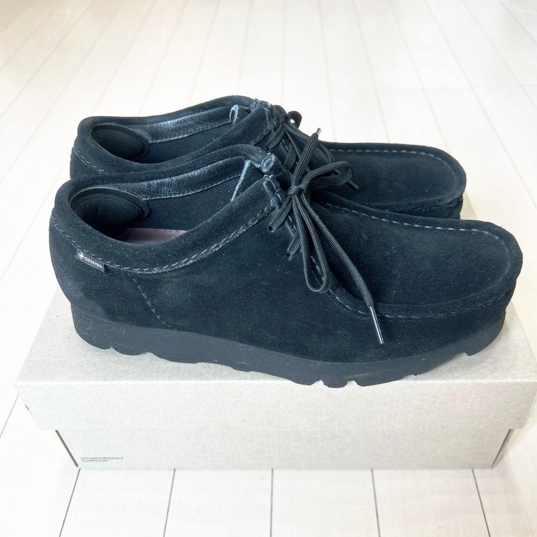 クラークスワラビー　ゴアテックス　黒　UK7