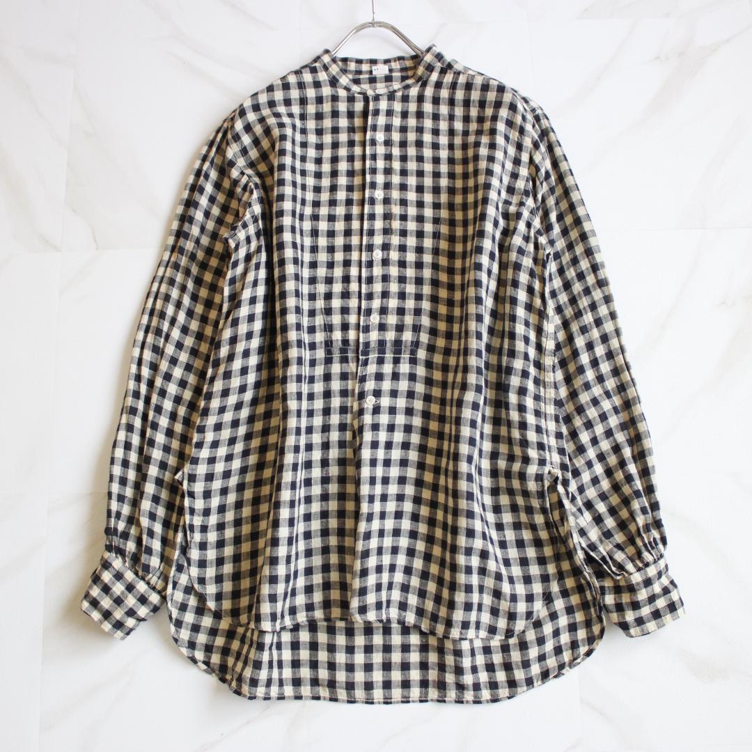 【現行タグ】45R インドガーゼリネン908ビッググーグーシャツ M R刺繡