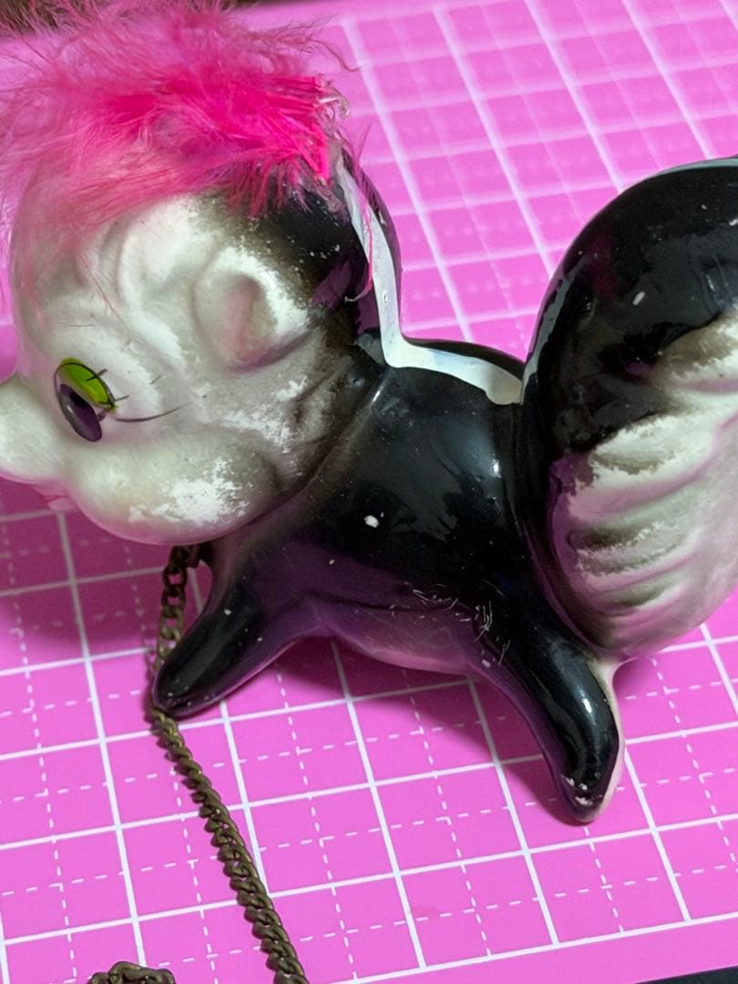 陶器❤️スカンク3個　フィギュリン　昭和レトロ 入手困難