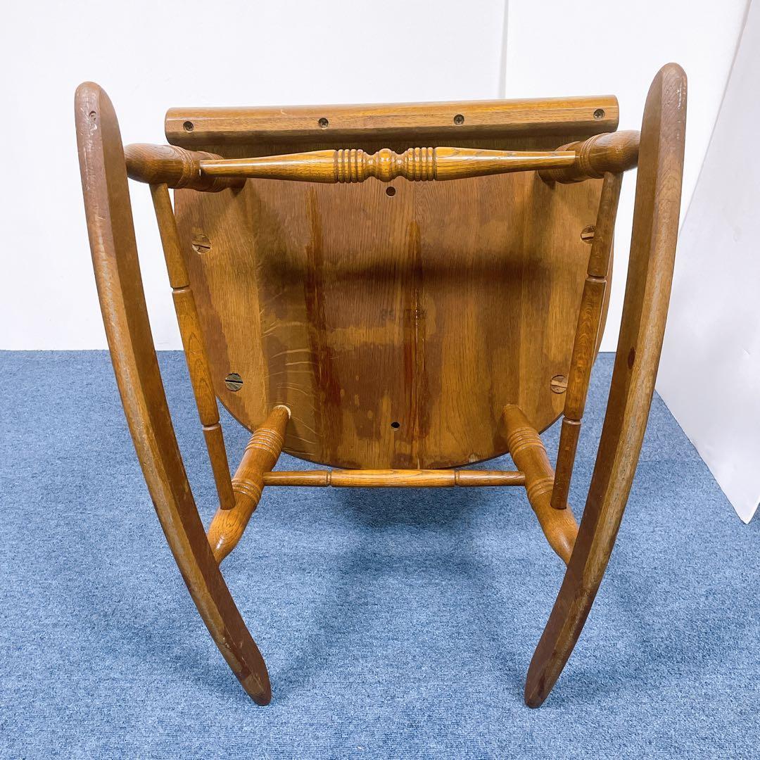 【送料込】飛騨産業 キツツキマーク アンティーク 木製ロッキングチェア②