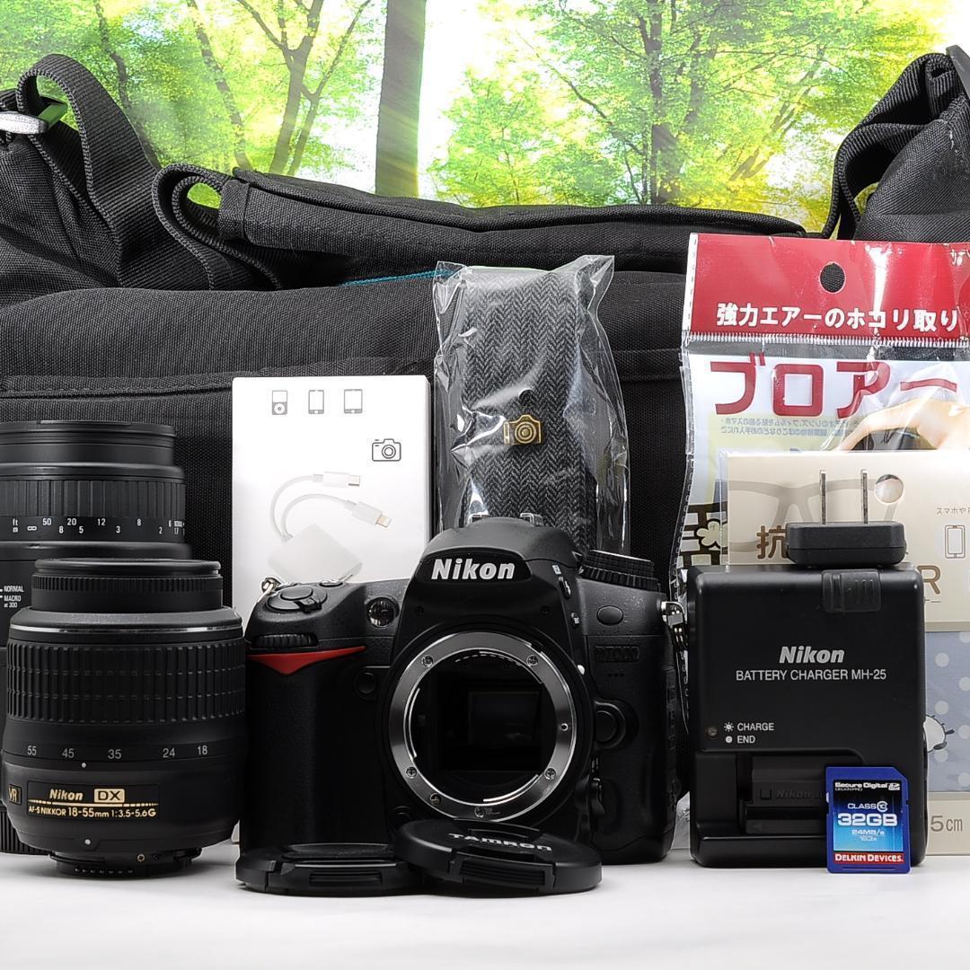 ショット数2762枚！スマホ転送セット☆ニコン D7000☆ダブルレンズ