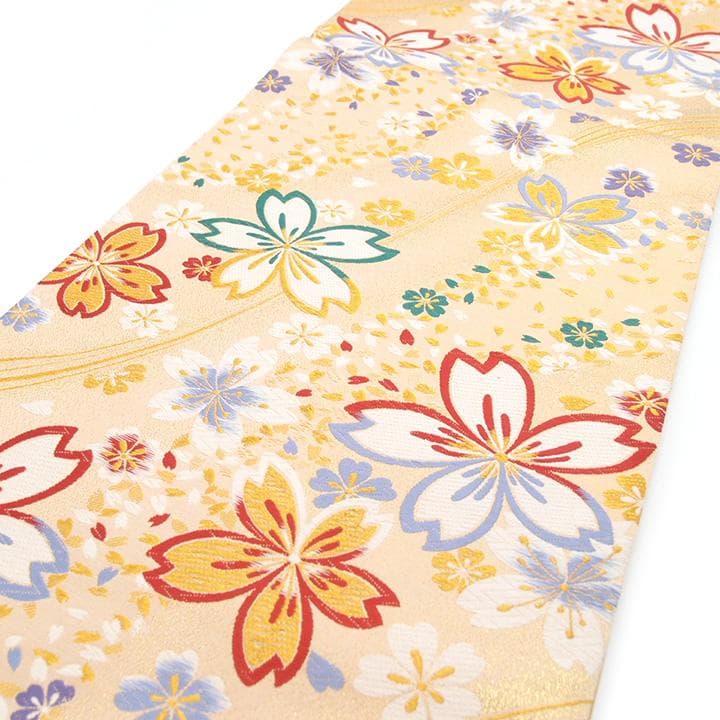 振袖用 袋帯 桜 京都 西陣 フォーマル 正絹 結婚式 美品 二十歳 sa99