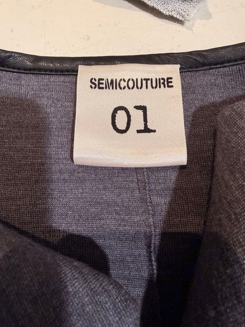 SEMICOUTURE フリンジ付きポンチョケープコート ほぼ未使用