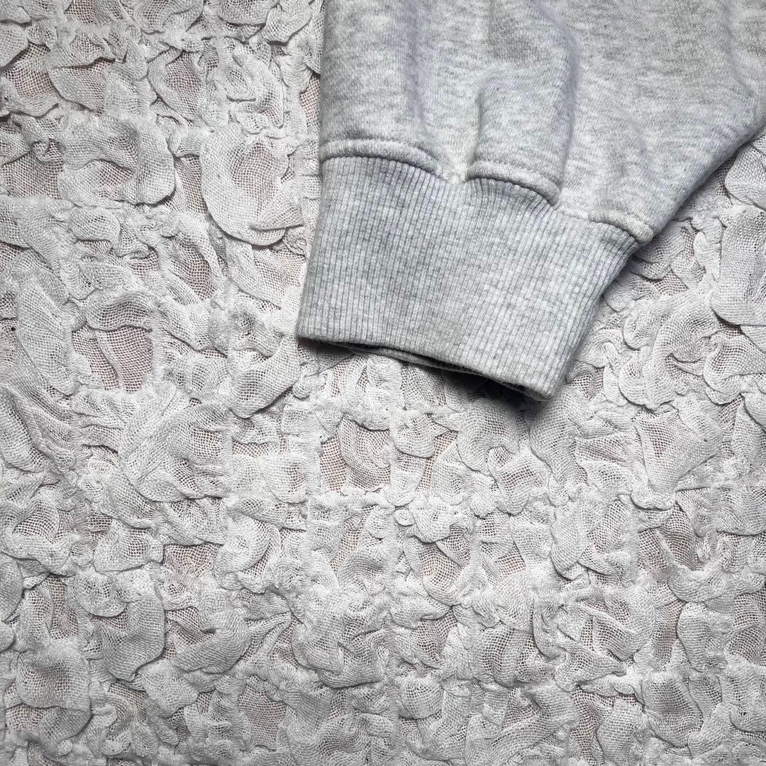 『希少』　Casablanca スウェット　ビッグ刺繍ロゴ　グレー　【L】