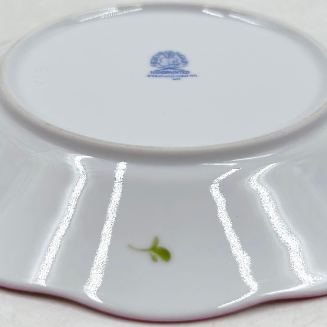 ヘレンド ウィーンの薔薇 ピンク 19cm プレート 透かし彫り 1枚 美品希少