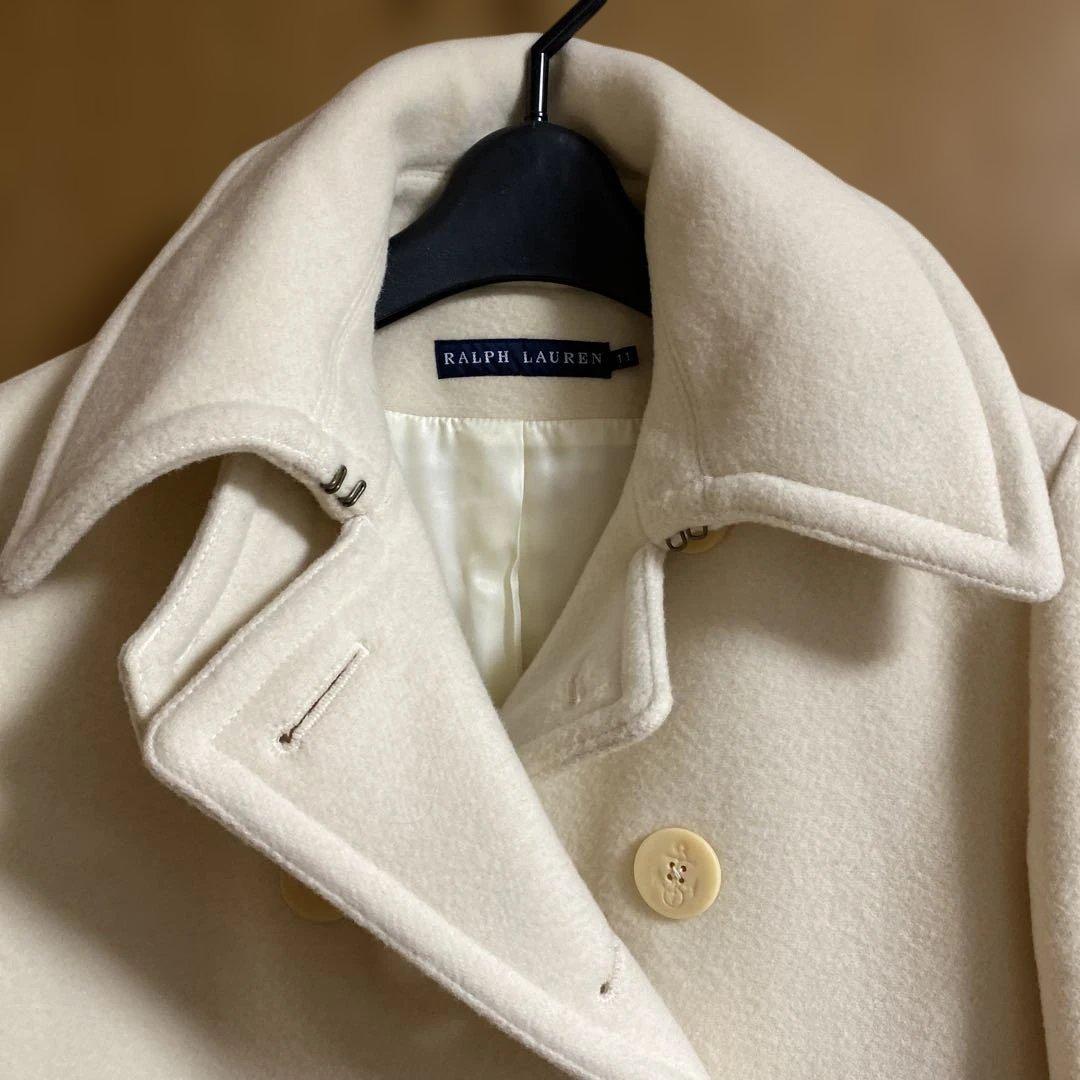 最終価格　ラルフローレン　ホワイト　ピーコート