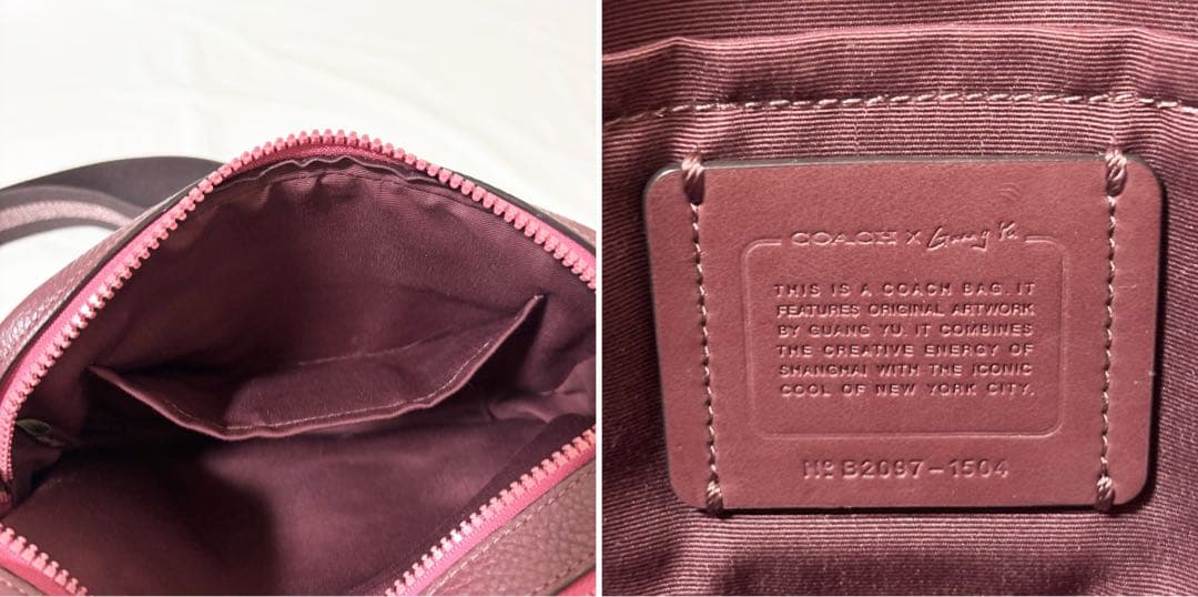 専用❗️COACH・レザー ショルダーバッグ斜め掛け Guang Yuコラボ限定品