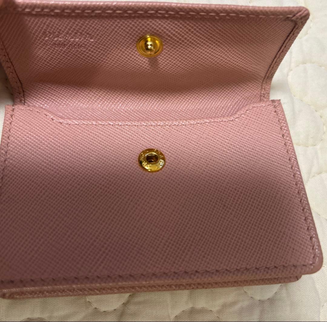 【箱付き】PRADA プラダ　ピンク名刺入れ