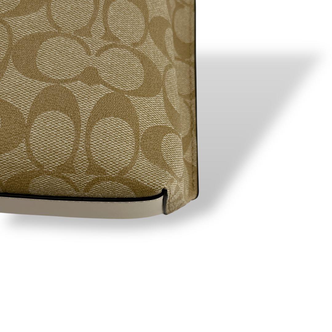 美品　コーチ　モリー　2way ショルダーバッグ　シグネチャー　バケット　レザー