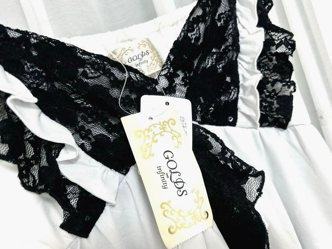 タグ付き♡GOLDS♡肩紐ビジュー♡ふりふりラッフルフリル♡レースキャミトップス