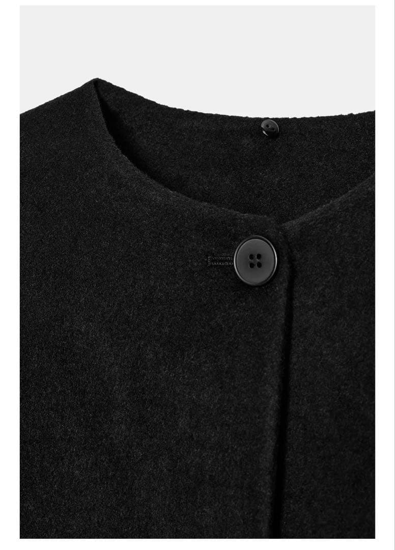ZARA ウール ショートスカーフコート　M