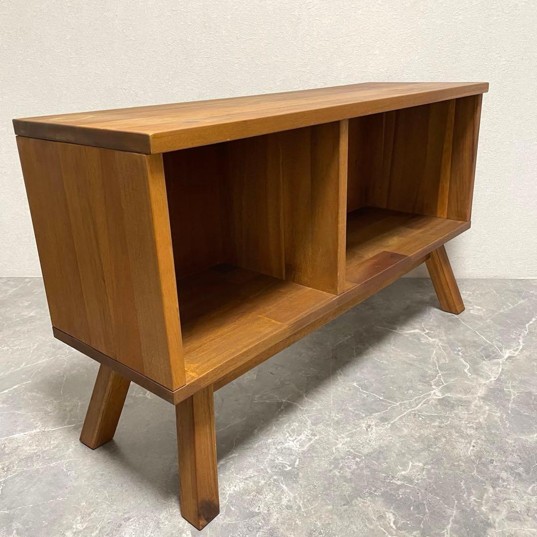 【希少】天然木 マホガニー シェルフ テレビボード　テレビ台　北欧風