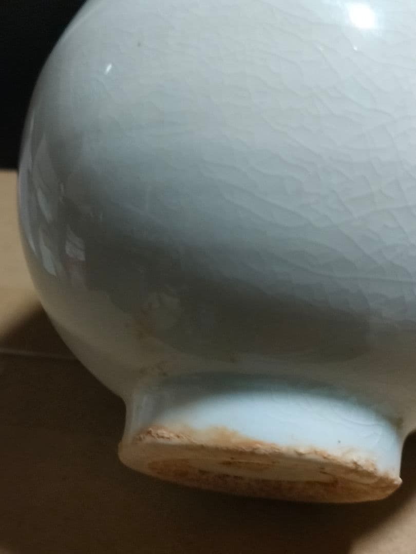 ト*ん様 李朝白磁　徳利　花瓶　時代物　分院　朝鮮美術