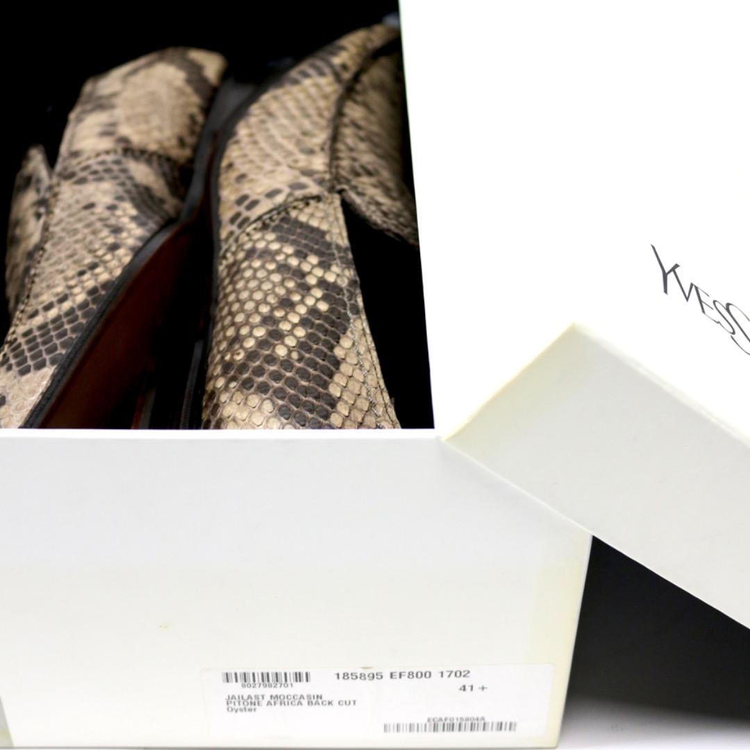 新品 SAINT LAURENT サンローラン パイソン シューズ 革靴41.5