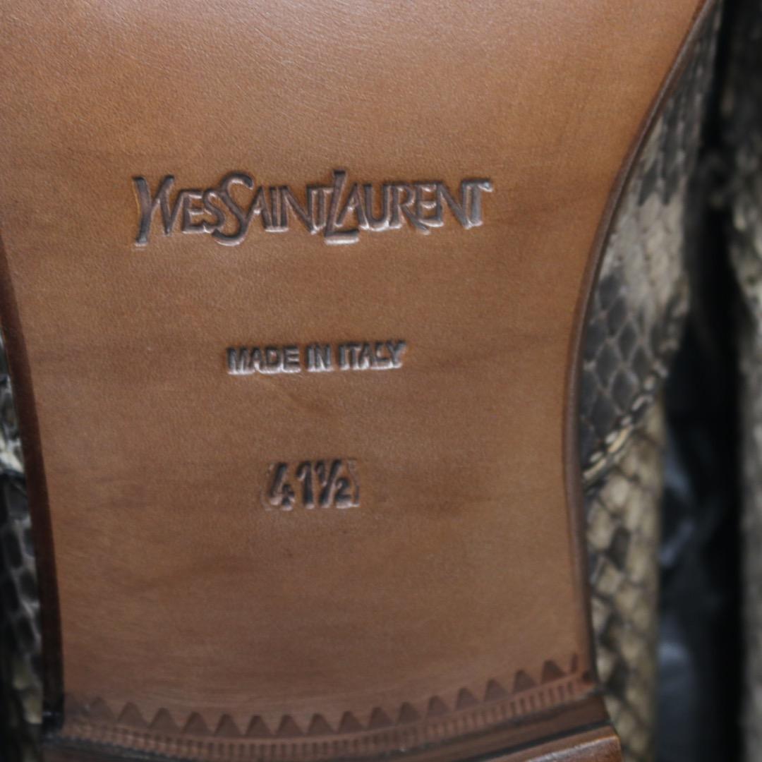 新品 SAINT LAURENT サンローラン パイソン シューズ 革靴41.5