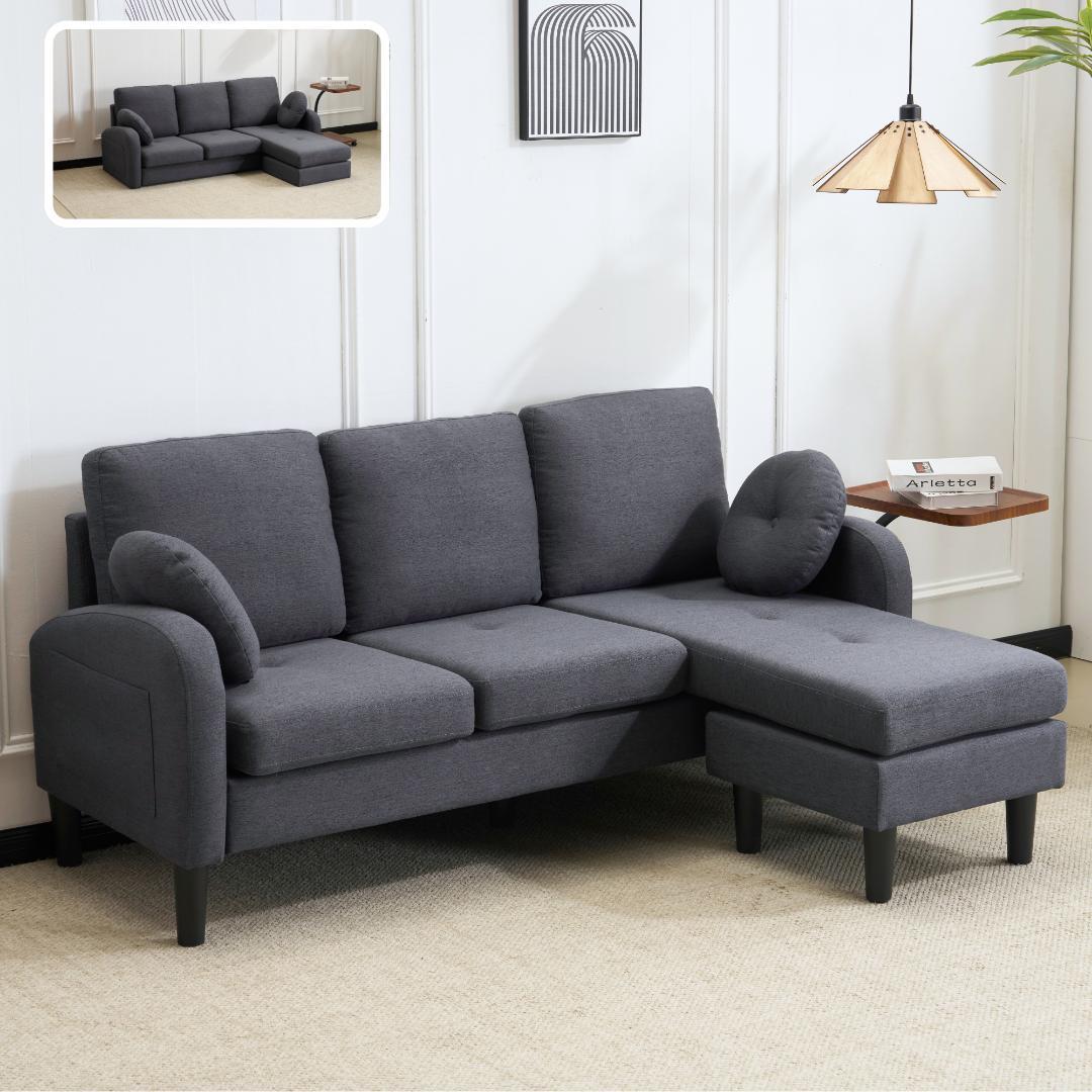 ソファ ソファーセット 3人掛け L型 Ｔ型　クッション付き 肘掛け付き