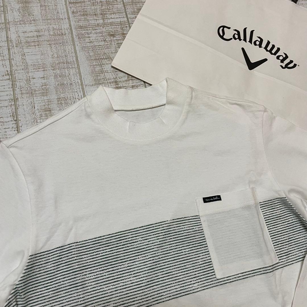 新品 キャロウェイ トラヴィスマシュー モック 胸ポケット ホワイト Mサイズ