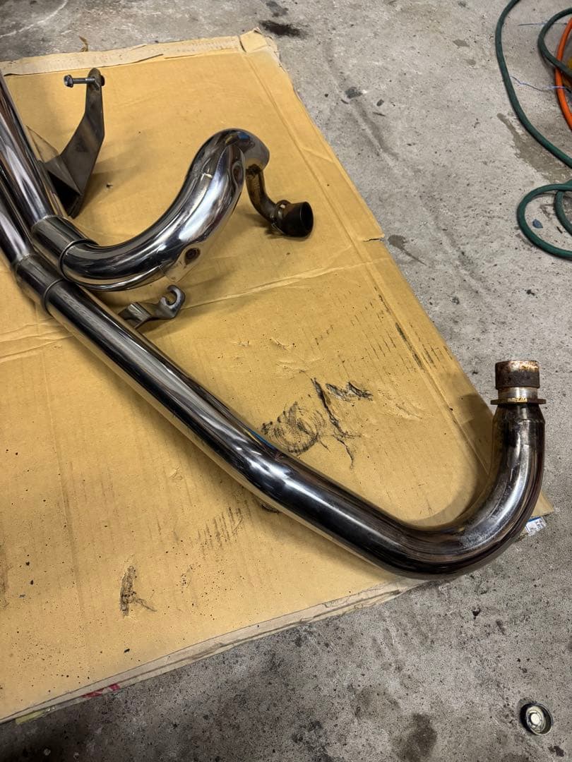 HONDA マグナ250 MC292本出し メガホン スラッシュカットマフラー