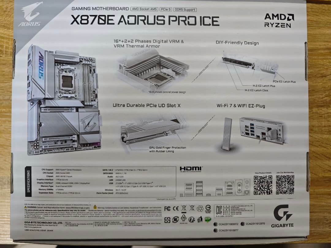 マザーボード Gigabyte X870E Aorus Proice Motherboard