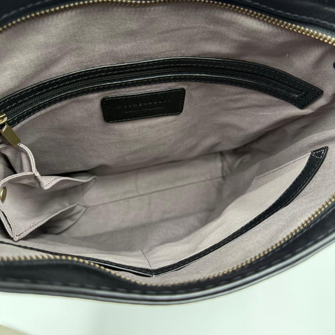 MOTHER HOUSE ブライト ワンショルダーバッグ 牛革 レザー 黒